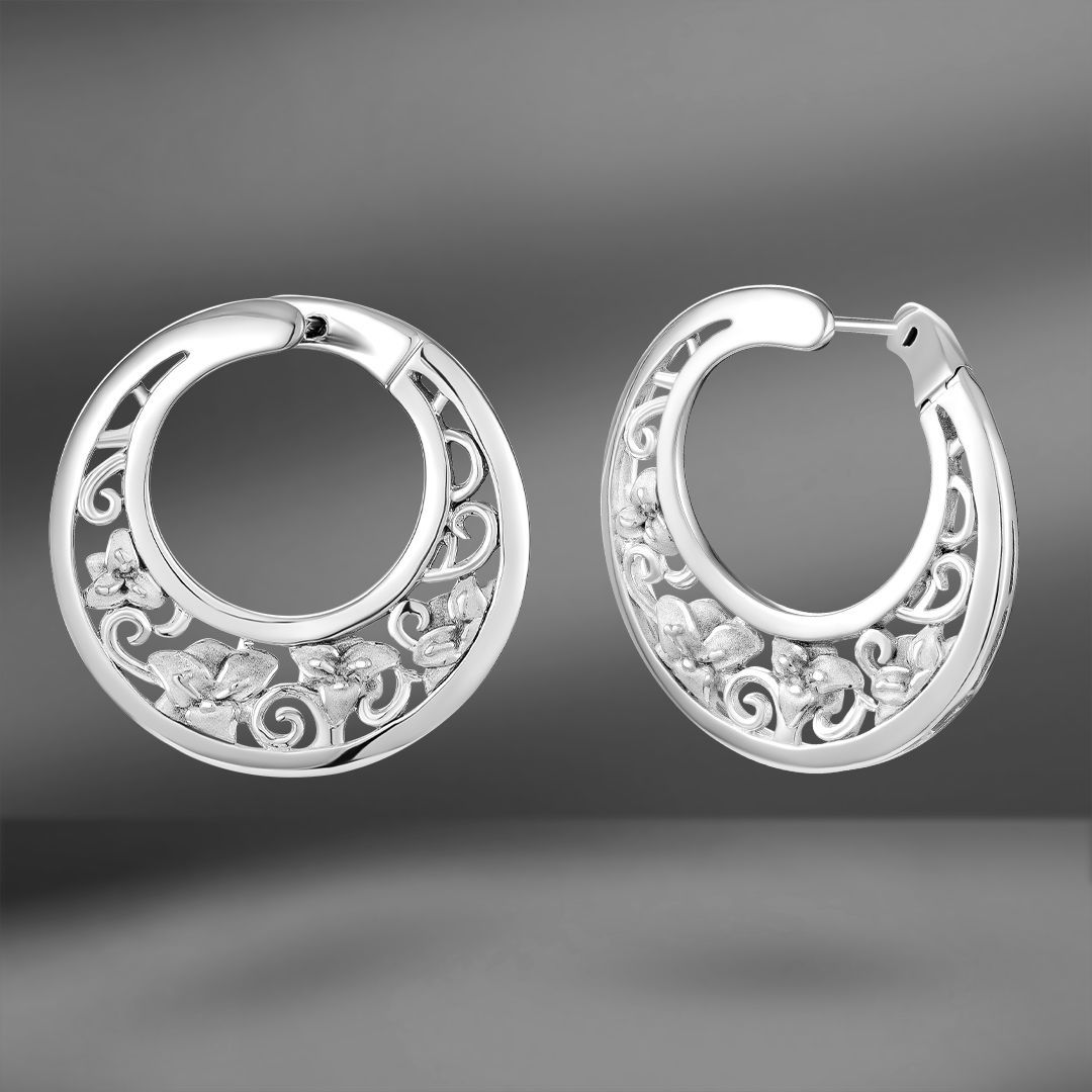 продажа Золотые серьги Carrera Y Carrera Jazmin 30 мм в салоне «Emporium Gold»