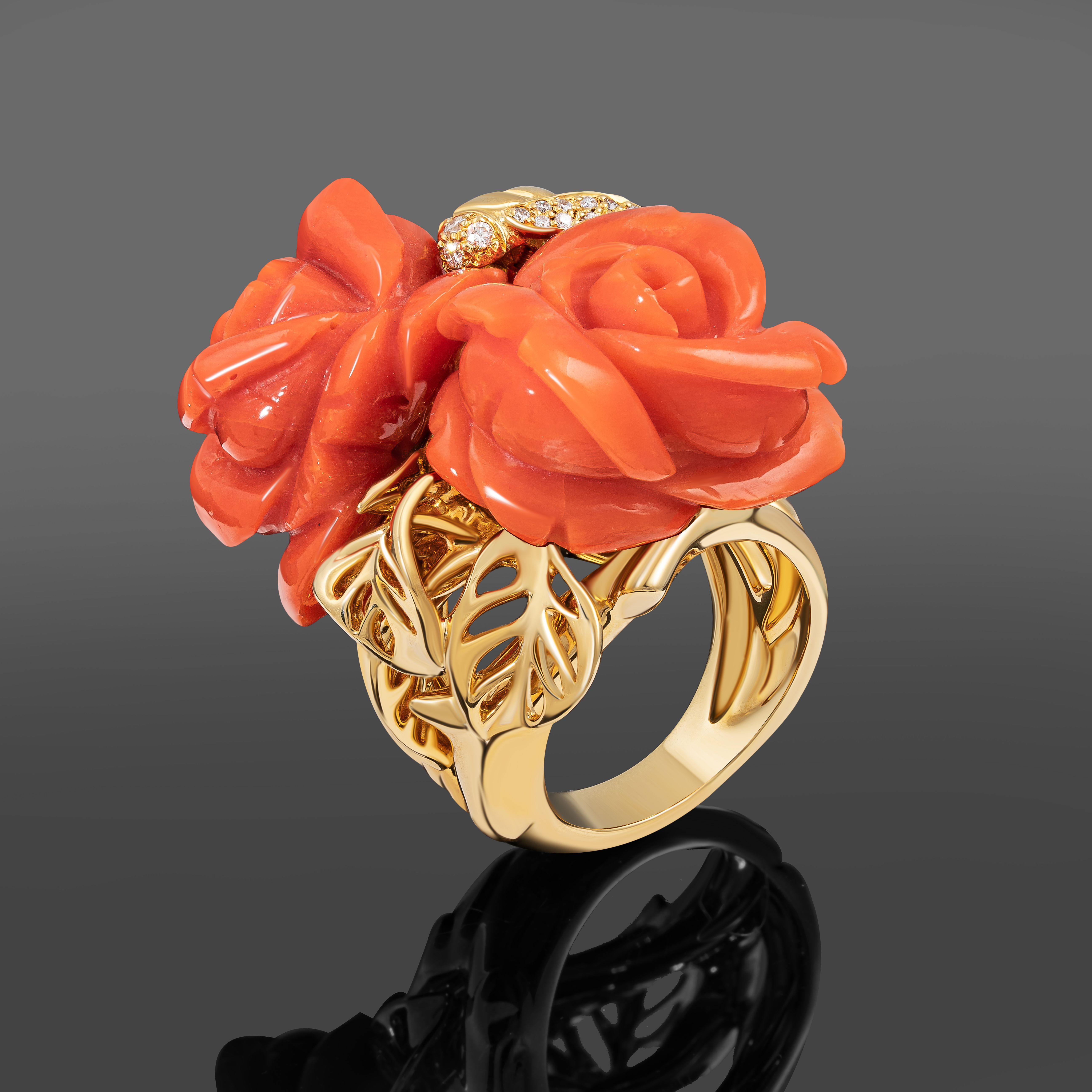 Золотое кольцо Christian Dior Rose