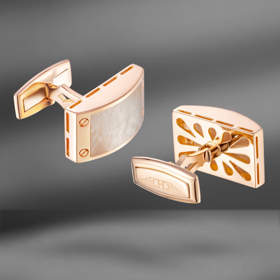 продажа Золотые запонки с перламутром Manca в салоне «Emporium Gold»