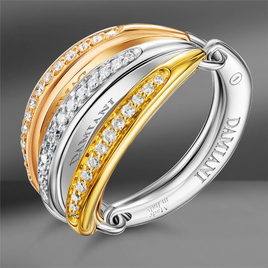 Золотое кольцо с бриллиантами Damiani Gaia