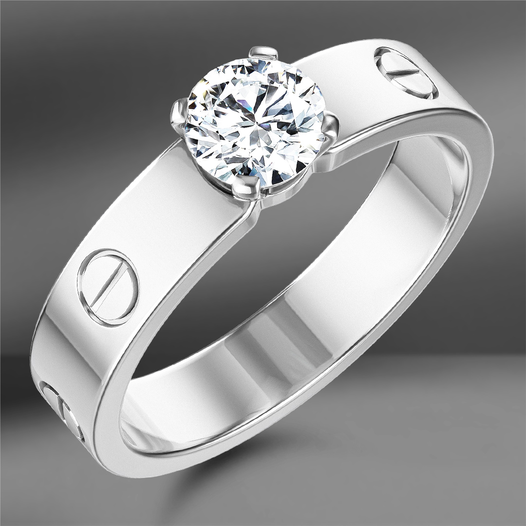 продажа Золотое кольцо Cartier Love с бриллиантом 1.01 Ct в салоне «Emporium Gold»
