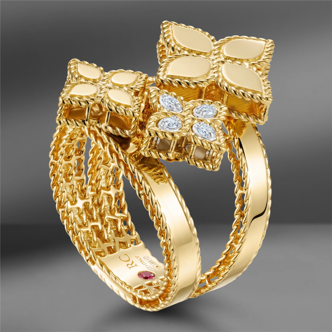 продажа Золотое кольцо Roberto Coin Princess Flower в салоне «Emporium Gold»