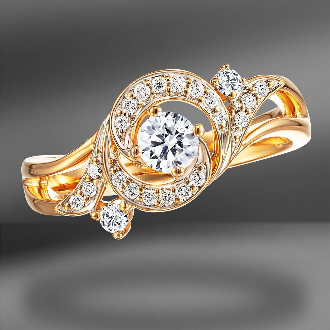 продажа Золотое кольцо с бриллиантами 0.50 Ct Size 52 в салоне «Emporium Gold»