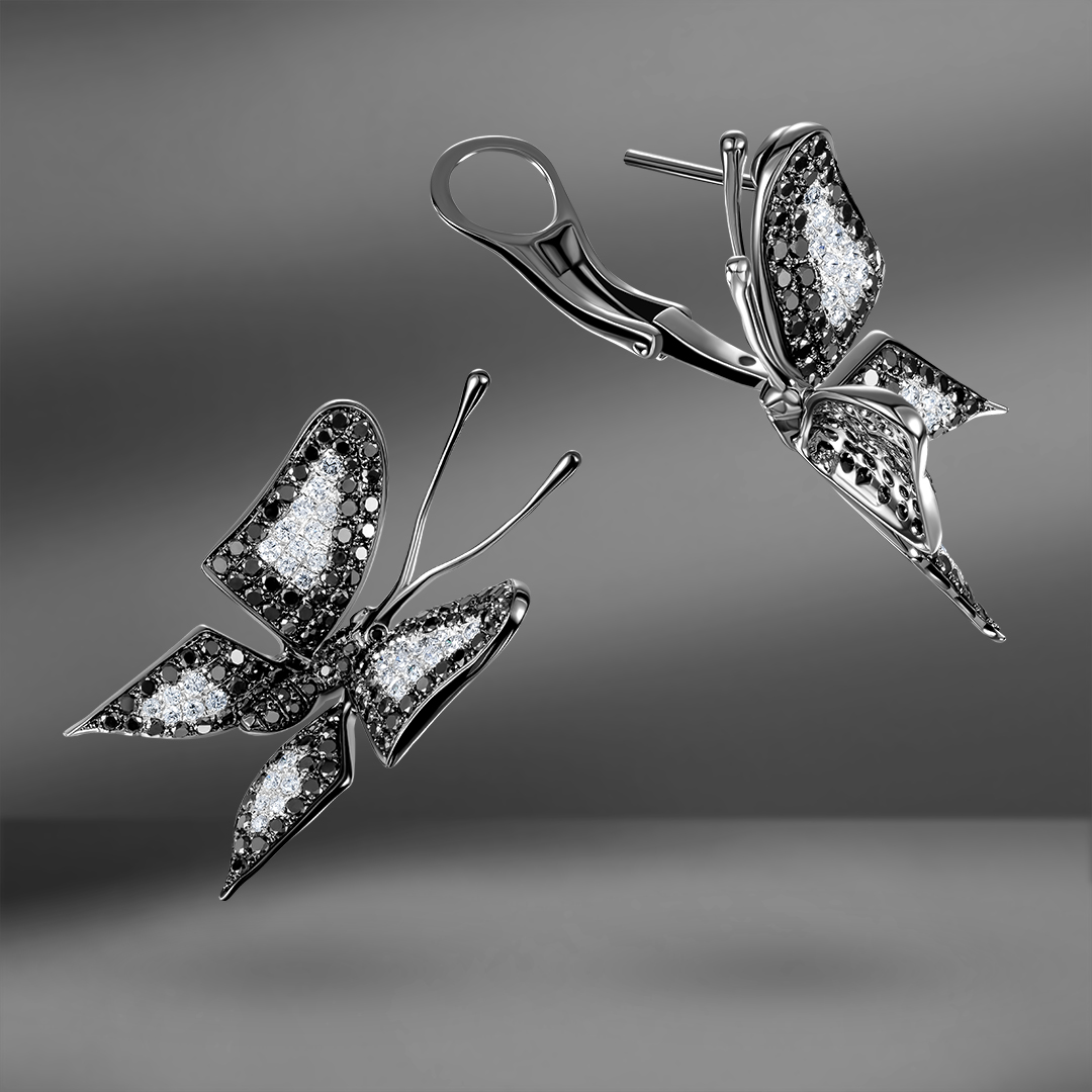 продажа Золотые серьги Grissoni с бриллиантами и рубинами в салоне «Emporium Gold»