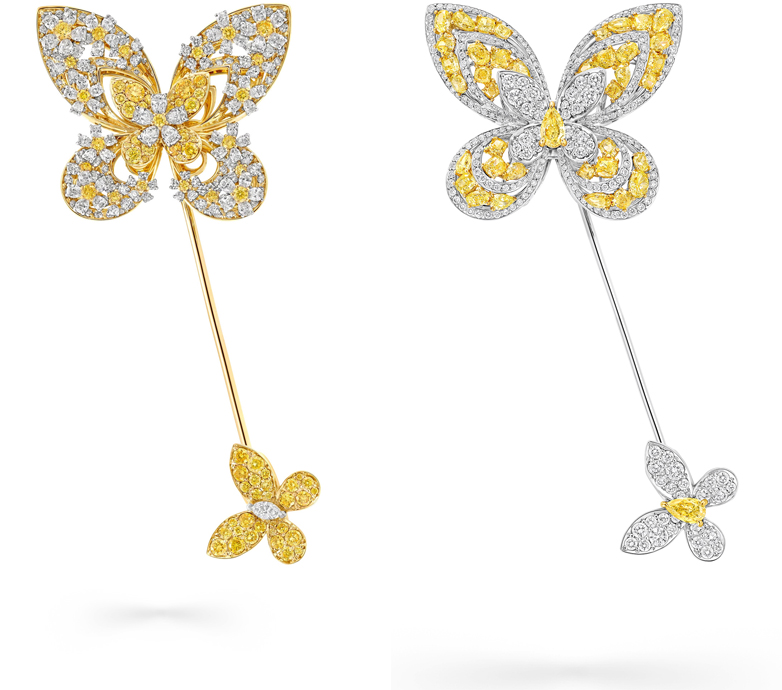Коллекция Graff Butterfly Artistry in Motion из 12 брошей Высокого ювелирного искусства: Seraphina и Tamara, Marina и Eva, Luna и Sylvie, Selene и Lina, Flora и Freya, Athea и Daphne