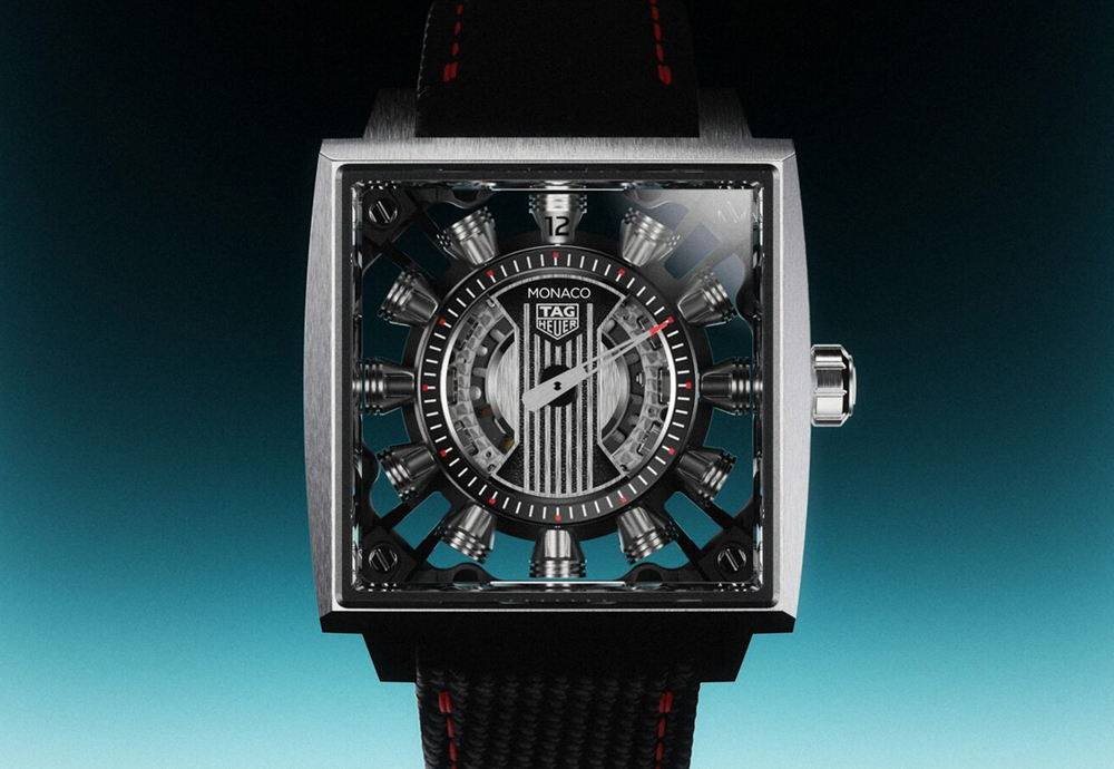Циферблат и механизм TAG Heuer Monaco Speed 12 воплотили архитектуру двенадцатицилиндровых гоночных двигателей