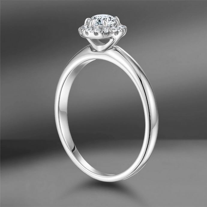 Золотые кольца Emporium Gold с центральным бриллиантом круглой огранки 0.29 Ct и 3.03 Ct