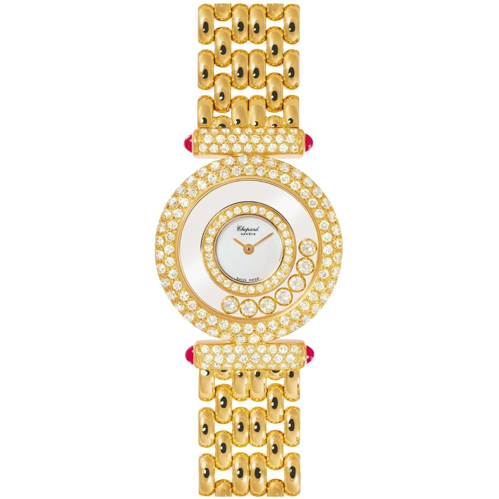 Единственный экземпляр часов с танцующими бриллиантами Дом Chopard представил на стенде выставки Baselworld 1977, как часы, завоевавшие приз