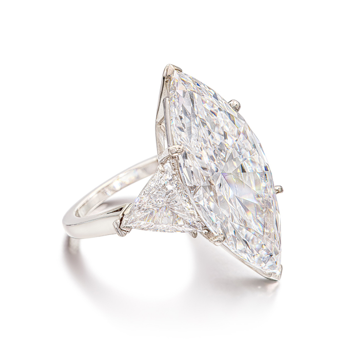 Кольцо Van Cleef & Arpels с бриллиантом весом 21,03 карата