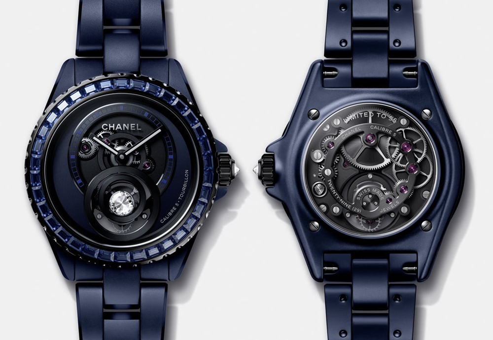 Часы J12 Diamond Bleu Tourbillon и J12 Bleu X-Ray