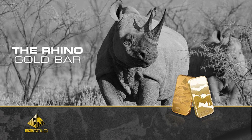 B2Gold пожертвовала 1 000 унций золота на спасение черных носорогов в Намибии