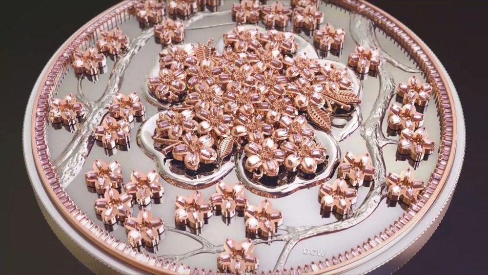 Монету украшают 462 розовых бриллианта Argyle