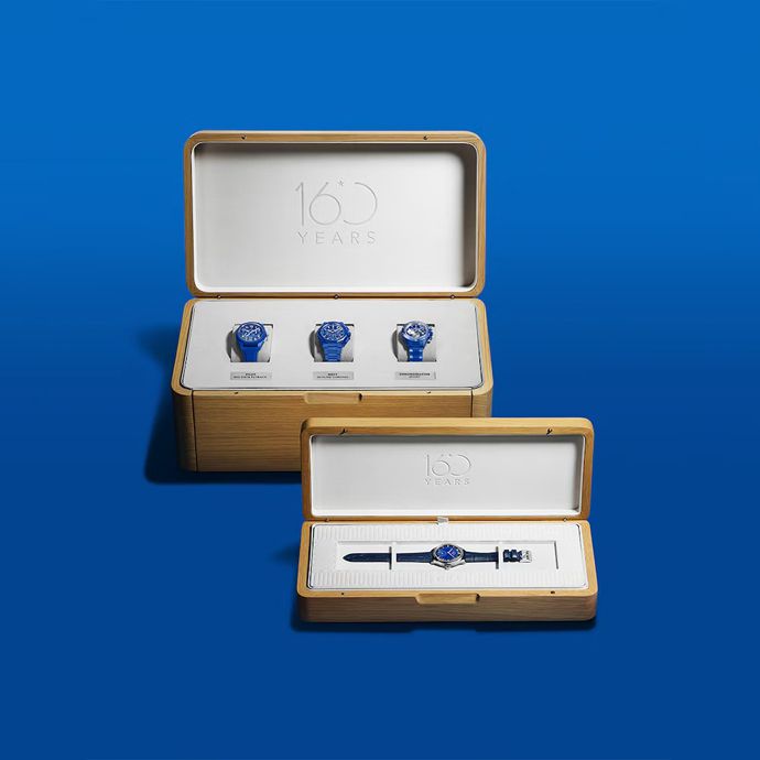 Четыре юбилейные модели часов в честь 160-летия бренда: Chronomaster Sport, Defy Skyline Chronograph, Pilot Chronograph Big Date Flyback и Zenith GFJ