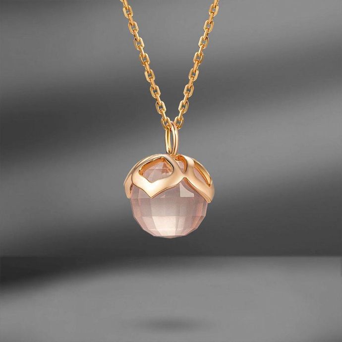 Золотая подвеска Chopard Imperiale с кварцем фасетной огранки