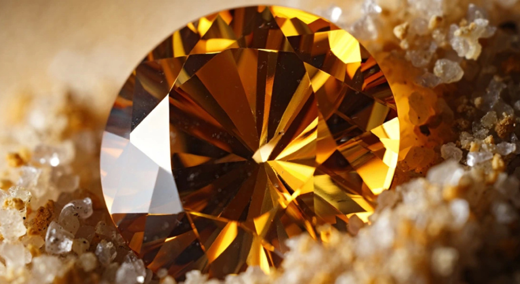 В концепции Desert Diamonds компания De Beers сделала акцент на теплых оттенках бриллиантов: champagne («шампань»), honey («мед»), whiskey («виски»), sunset («закат») и ochre («охра»)