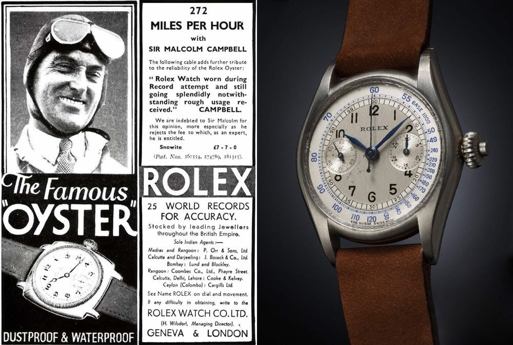 Малкольм Кэмпбелл и хронограф Rolex ref.2303, 1930 года