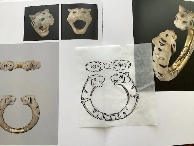 Первые украшения коллекции Panthère de Cartier с двумя обращенными друг к другу головами пантер и современная интерпретация мотива