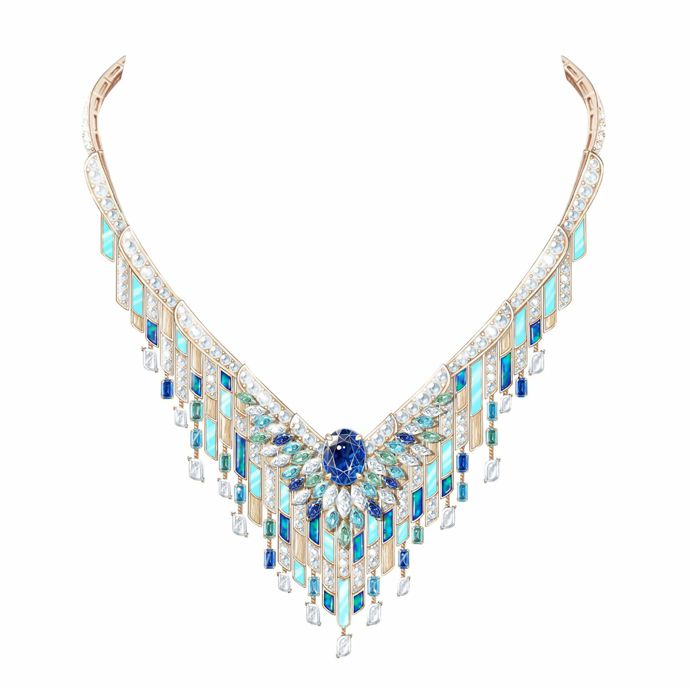 Колье Blue Symphony с овальным сапфиром весом 13,05 карата