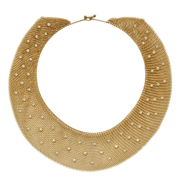 Золотое биб-колье Elsa Peretti, проданное на аукционе Sotheby's за 19,2 тысячи долларов США