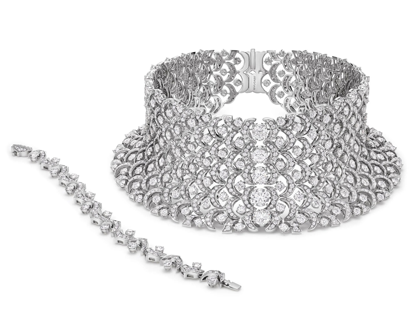 Украшения капсульной линии Bvlgari Eclettica, где бриллиантовые композиции мягко повторяют контуры тела