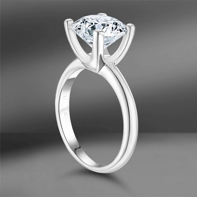 Золотые кольца Emporium Gold с центральным бриллиантом круглой огранки 0.29 Ct и 3.03 Ct