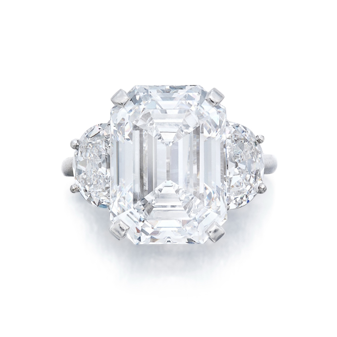 Кольцо Van Cleef & Arpels с бриллиантом весом 11,86 карата
