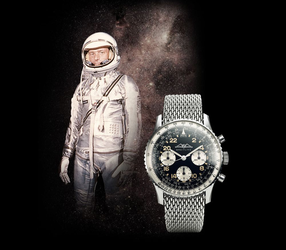 Скотт Карпентер и часы Breitling Navitimer Cosmonaute