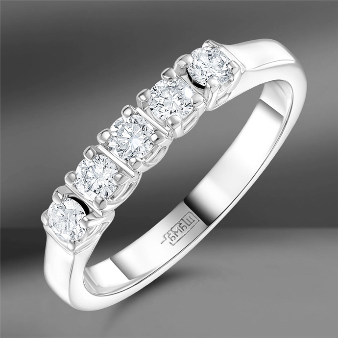 Кольца Emporium Gold Five-stone и Seven-stone с бриллиантами весом: 0.38 Ct, 0.47 Ct и 0.60 Ct