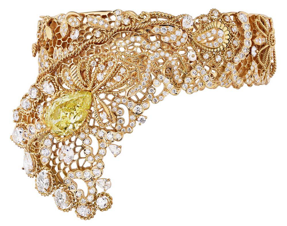 Два колье, кольцо и браслет с желтыми бриллиантами из коллекции Dior Dior Dior