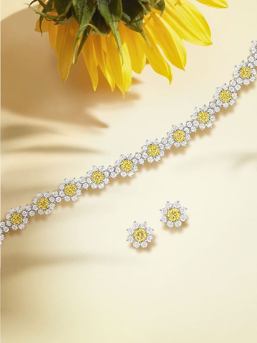 Украшения Harry Winston Sunflower с желтыми бриллиантами