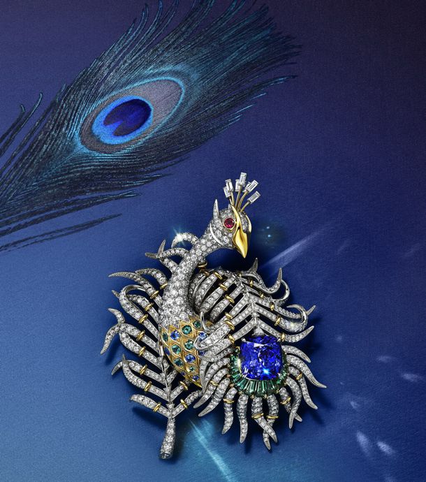 Украшения главы Peacock из второй части коллекции Blue Book - Tiffany Céleste