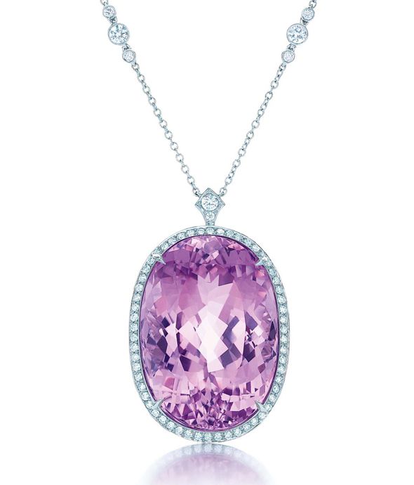 Кольцо и подвеска Tiffany & Co. с ярко-фиолетовым кунцитом 