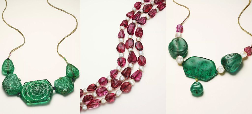 Три ожерелья из королевской коллекции династии Великих Моголов, 17-18 век