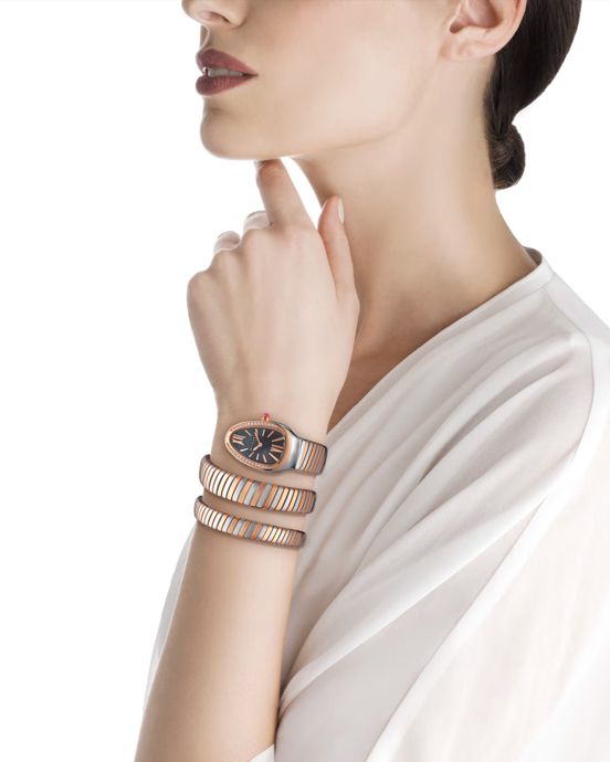 Двухцветные часы Serpenti Tubogas с двойной спиралью