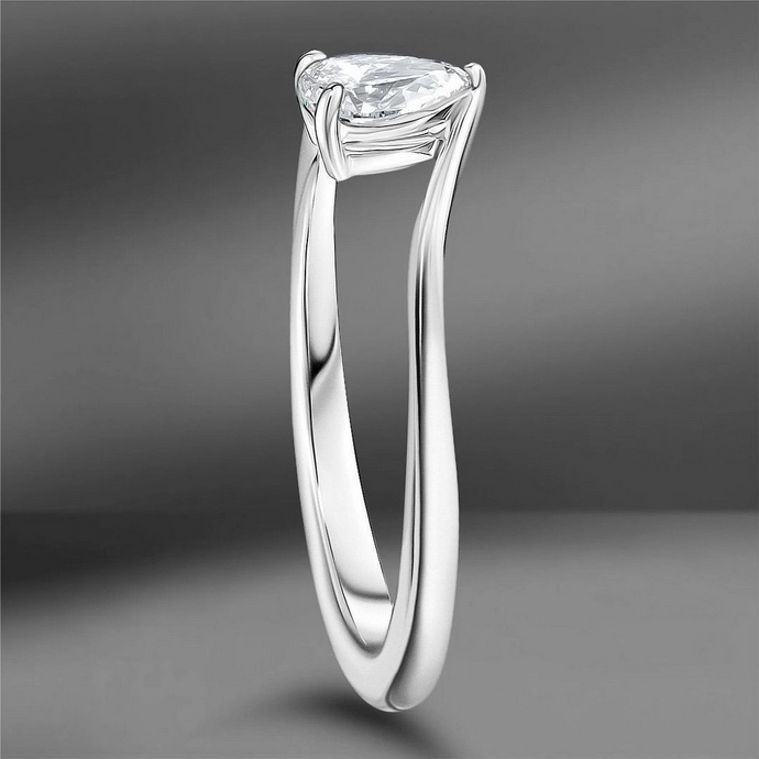 Золотое кольцо Vettore с бриллиантом огранки «груша» 0.29 Ct