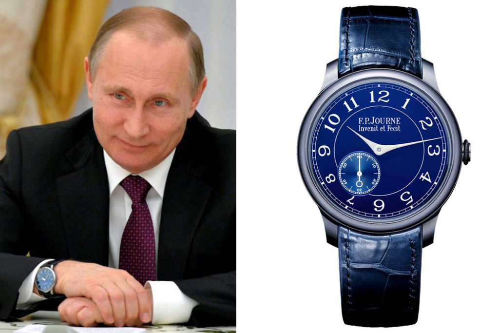 Часы независимого бренда F.P. Journe Chronometre Bleu на запястье Владимира Путина