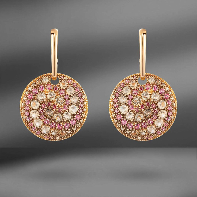 Кольцо и серьги Mattioli с гранатами, кварцем и бриллиантами