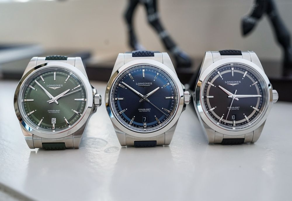 Longines Conquest хорошо сбалансированы на запястье 