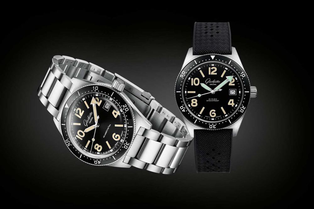 Часы Glashütte Original SeaQ 2019 года (слева) и SeaQ 1969 года (справа)