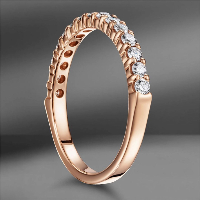 Кольца вечности Emporium Gold половина круга с бриллиантами весом: 0.72 Ct, 0.49 Ct, 0.21 Ct