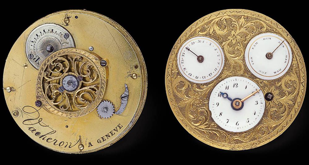 Настенные часы Vacheron с индикацией даты и дня недели