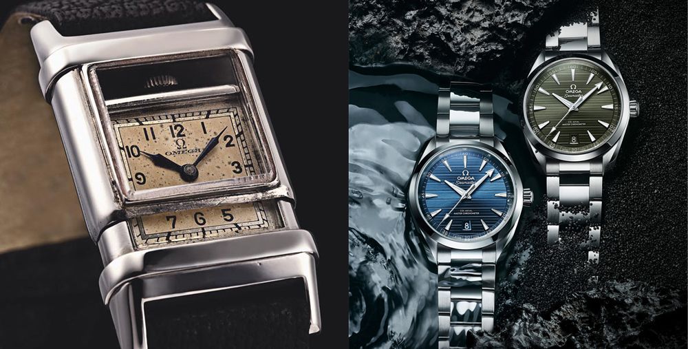 Часы Omega Marine, 1932 год, и Omega Seamaster Aqua Terra, 2020 год