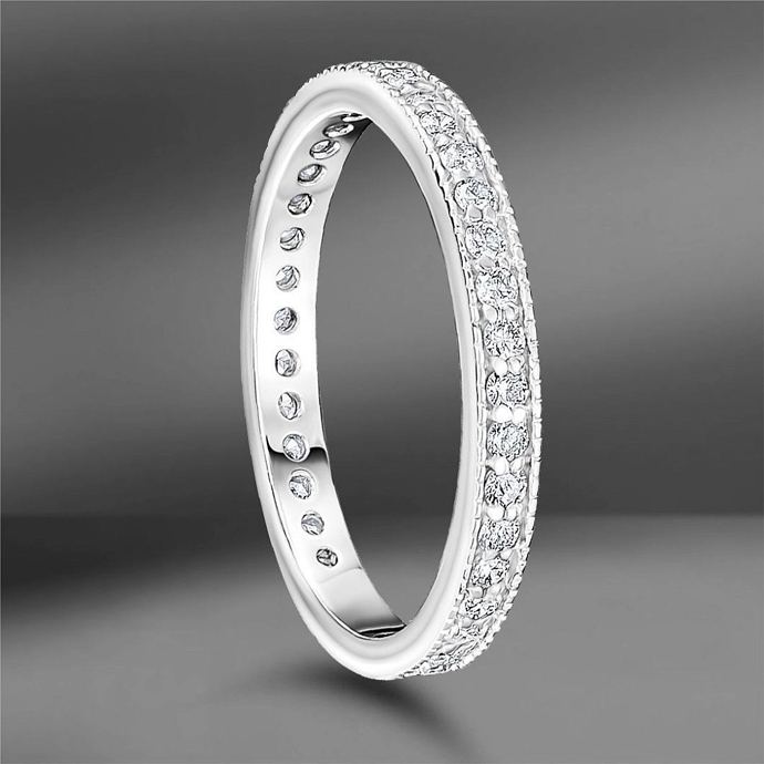 Кольца вечности Emporium Gold три четверти круга с бриллиантами весом: 0.51 Ct, 1.85 Ct и 1.17 Ct