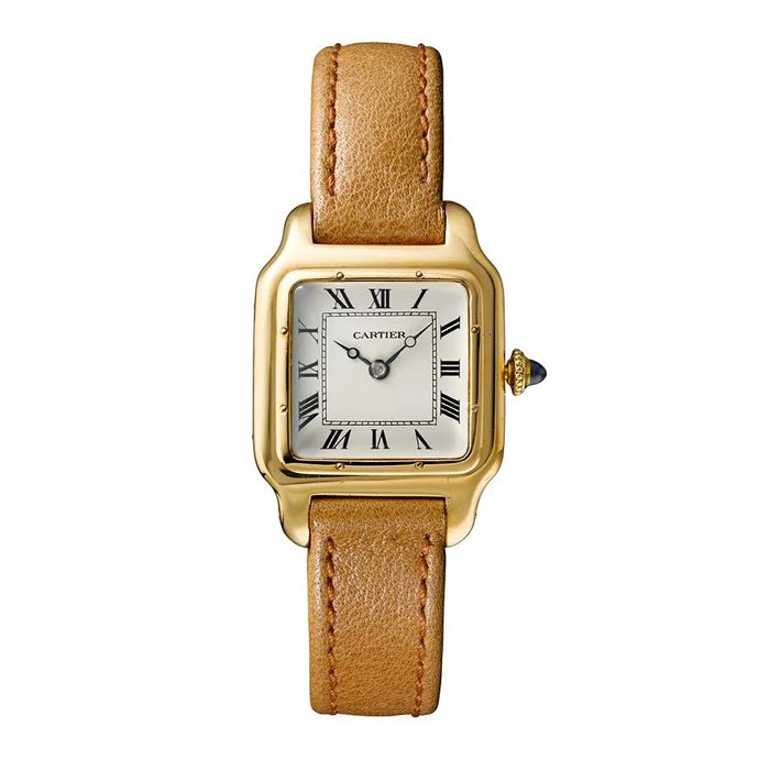 Часы Cartier Santos-Dumont из платины, начало 1900х годов, и Cartier Santos-Dumont из желтого золота, 1912 год