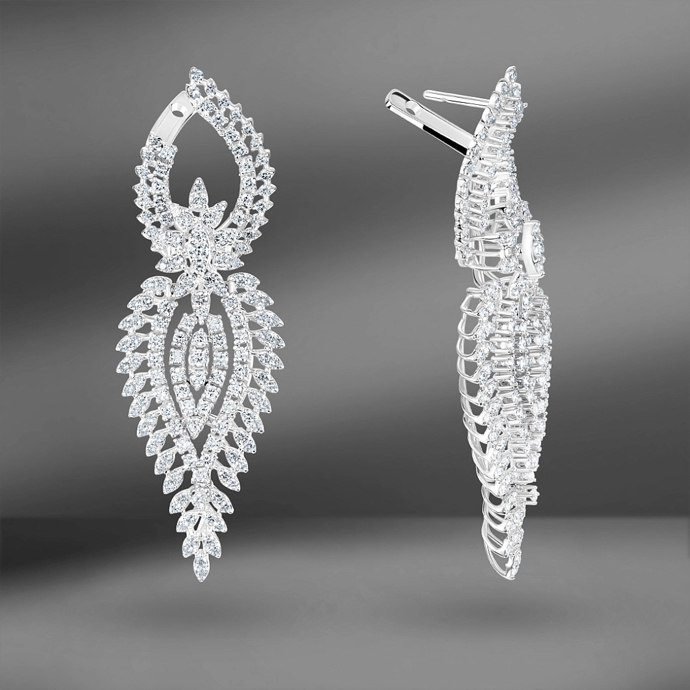 Золотой сет Emporium Gold Wings с бриллиантами из четырех предметов: серьги, подвеска, браслет и кольцо