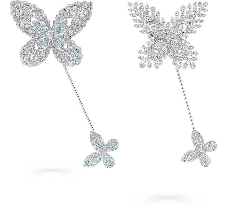 Коллекция Graff Butterfly Artistry in Motion из 12 брошей Высокого ювелирного искусства: Seraphina и Tamara, Marina и Eva, Luna и Sylvie, Selene и Lina, Flora и Freya, Athea и Daphne