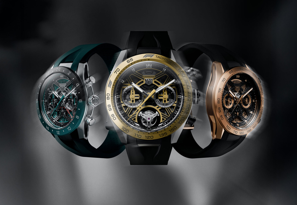 TAG Heuer представила обновлённую коллекцию Carrera Extreme Sport, в которую вошли три модели часов: Chronograph Extreme Sport Twin-Time, Chronograph Tourbillon Extreme Sport F1 и Chronograph Extreme Sport Gold