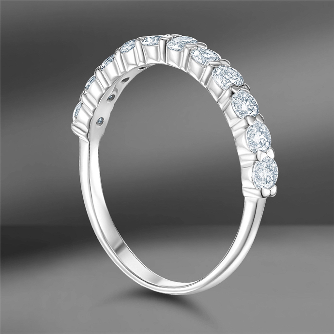 Кольца вечности Emporium Gold половина круга с бриллиантами весом: 0.72 Ct, 0.49 Ct, 0.21 Ct