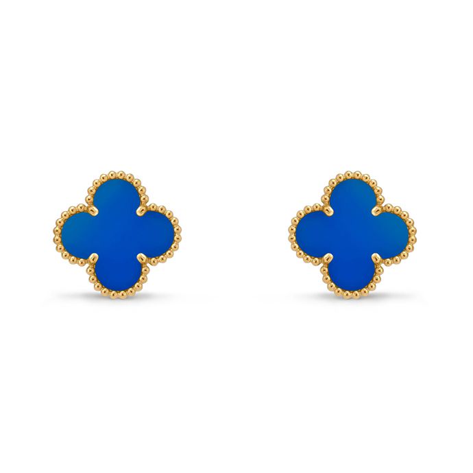 Комплект украшений Alhambra с лазурно-голубым агатом