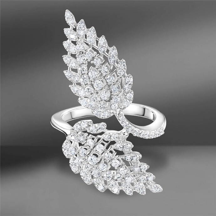 Золотой сет Emporium Gold Wings с бриллиантами из четырех предметов: серьги, подвеска, браслет и кольцо